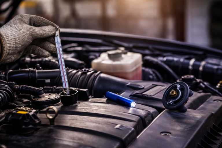 Provera temperature motora i termostata u automobilu tokom servisa