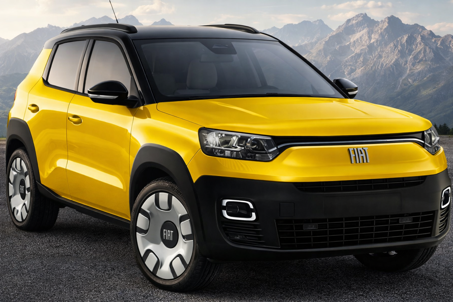 Nova Fiat Panda žuta gradski automobil novi model