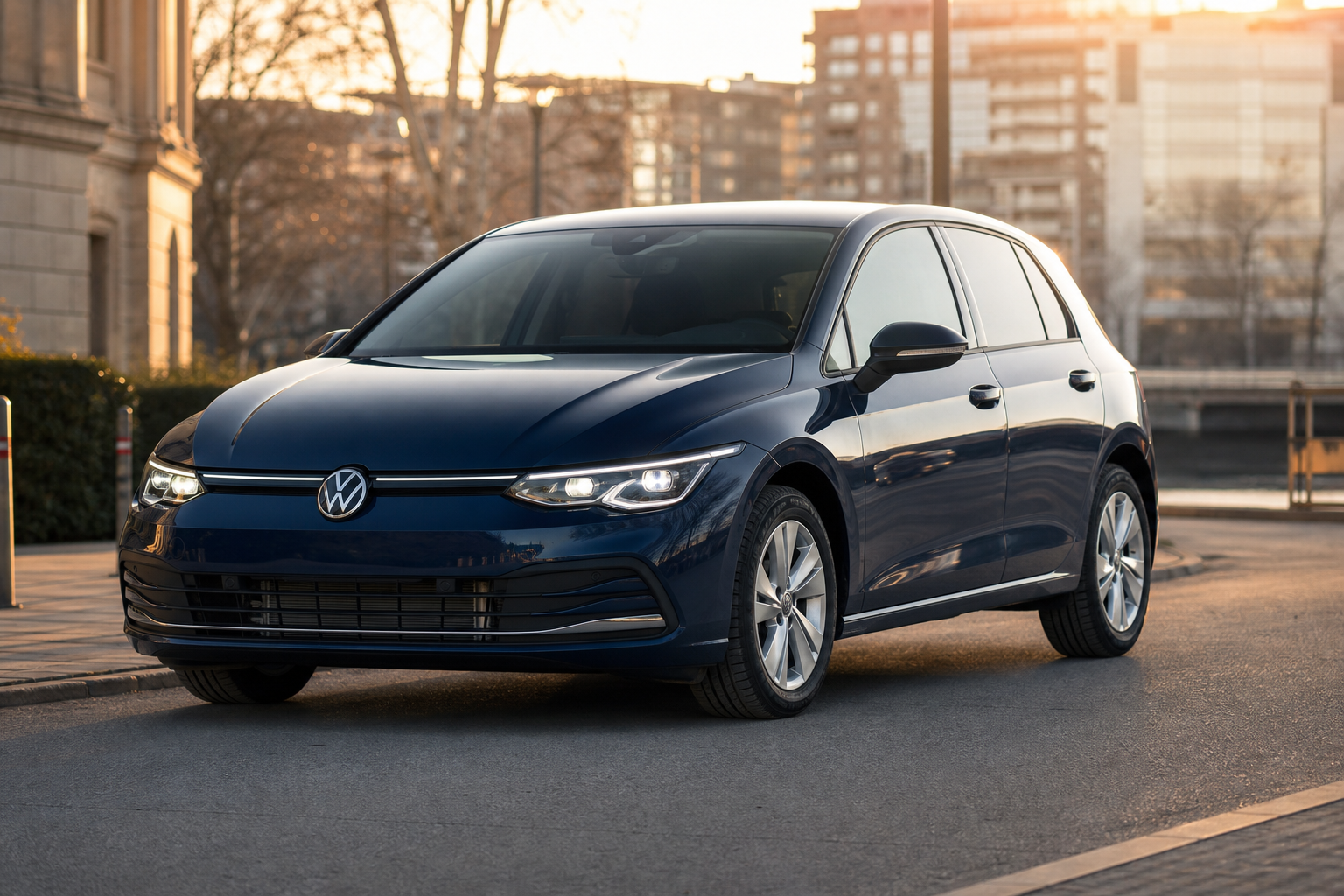 Volkswagen Golf 8 parkiran na gradskoj ulici